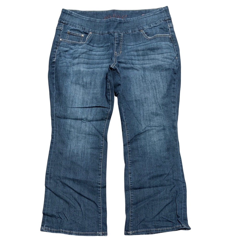 JAG Jeans Pull On Womens Plus 20 20W Petite Denim Stretch Hi Rise Bootcut Pants